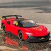 1/24 Ferrari SF90XX SF90 Alloy Sports Car Model Diecasts Metal Racing Super Vehicles Car Model Simulation Sound Light Childrens Toy Gift