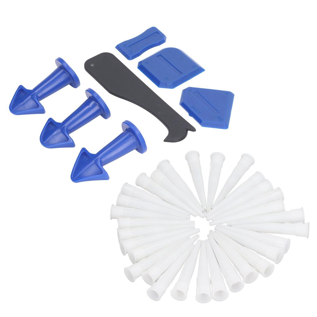 Dichtwerkzeug-Set Dichtmittel Finishing Silikon Düsen Schaberplatten Set für Küche Bad Boden