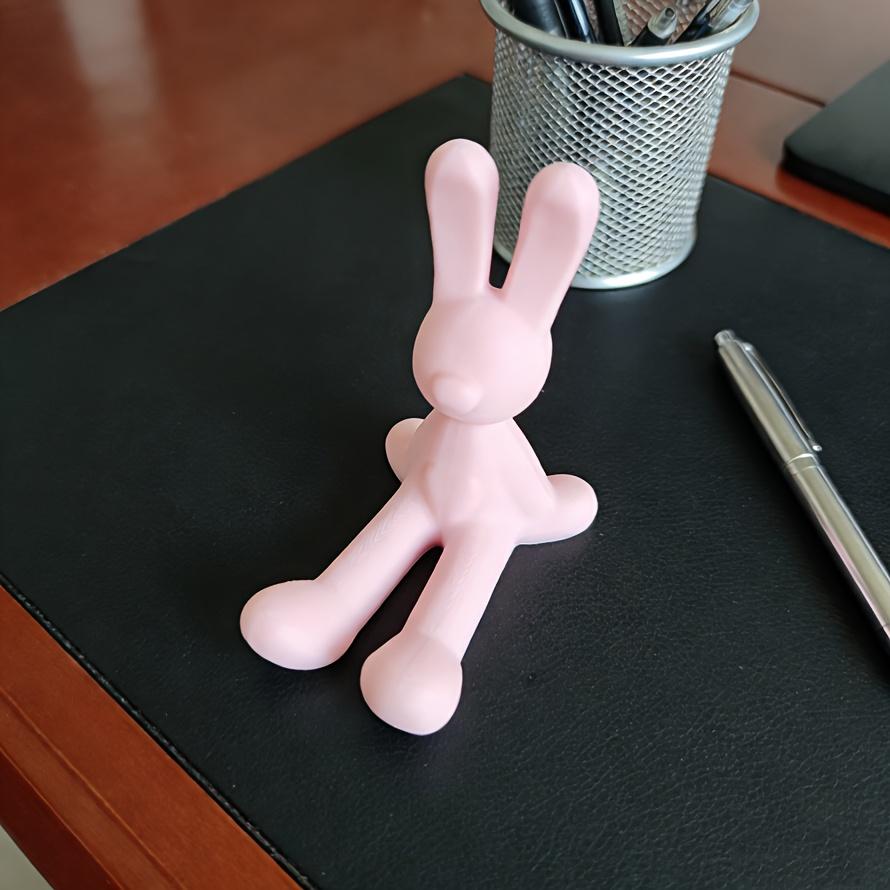 Cute Rabbit Phone Holder 3D Printed Ornament, Soft And Cute Decoration, Stable And Non-Slip Support for Mobile Phones
