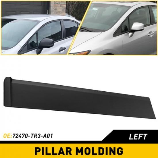 DOOR MOLDING GLASS WINDOW PILLAR TRIM CAP Driver Left L oem 12-15 CIVIC SEDAN N