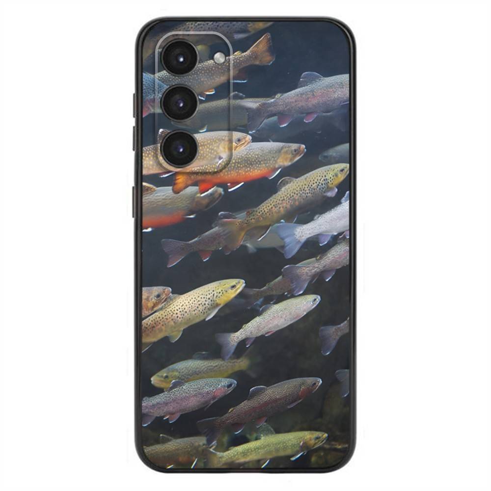 

Trout Fish Fishing Phone Case For Samsung Galaxy A20,21s,22,31,32,52,53,72,73,80,91 Soft Liquid Silicone Black Cover SamsungNote9