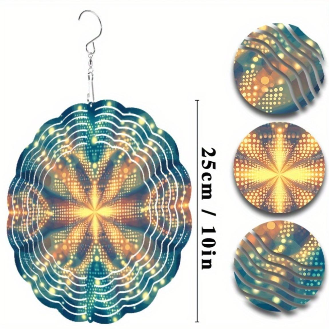 

Подвеска-колокольчик 10 дюймов, металлическое подвесное украшение для балкона, сада, крючок с вращением на 360 градусов, активируется ветром, не требует батареек, подарок на все сезоны 01A