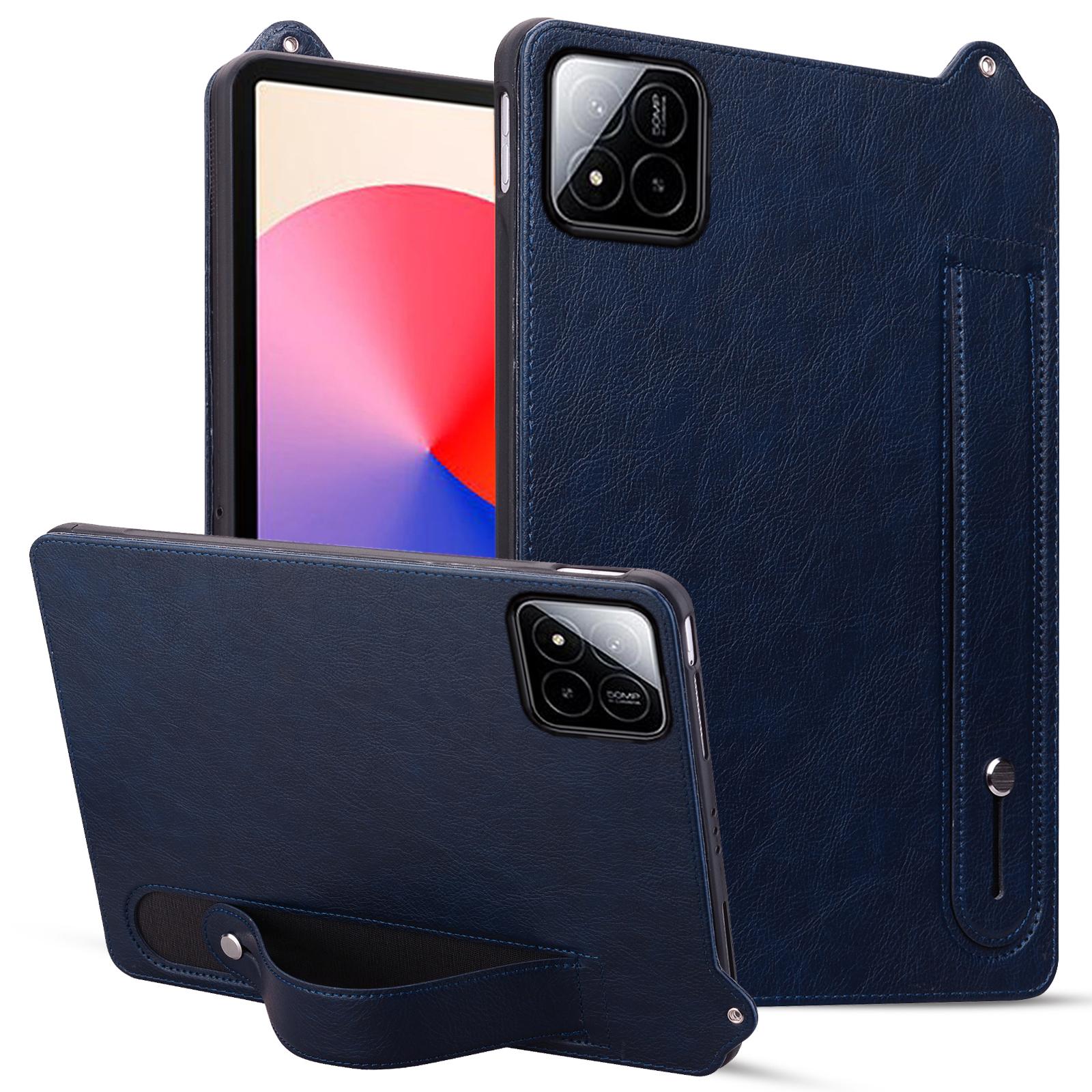 

Чехол для Xiaomi Pad 7/Pad 7 Pro с ручным ремешком, подставкой, кожаная обложка для планшета Blue