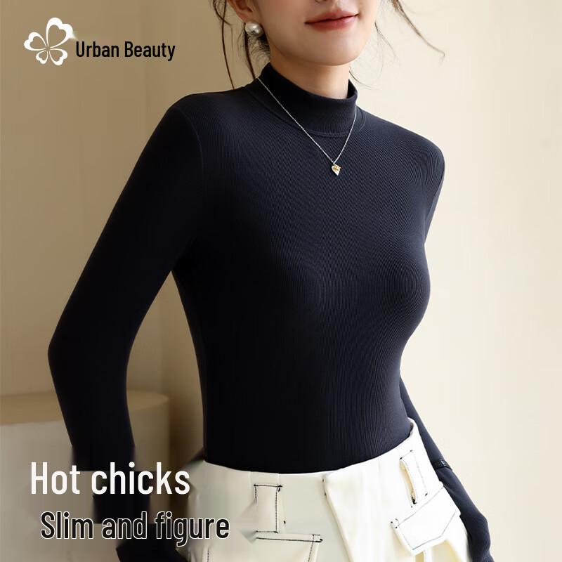 

Женский топ с полувысоким воротником и длинными рукавами L