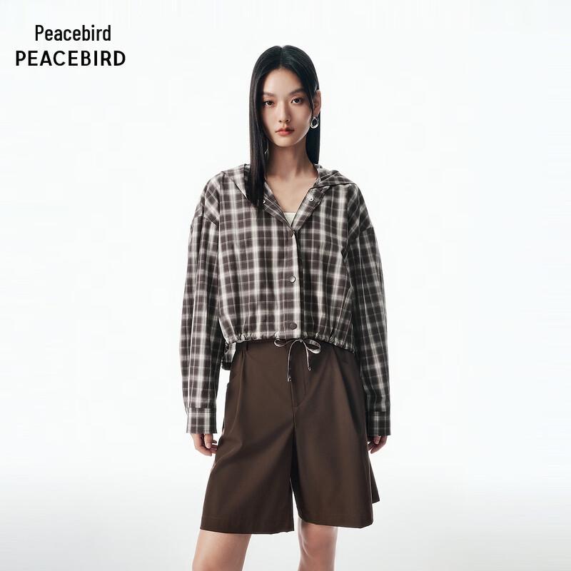 Peacebird Commuter Cropped Plaid Jacket L