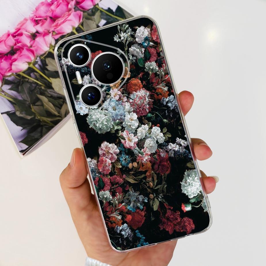 Für Huawei Pura 70 Hülle Niedliche Cartoon Bemalte Abdeckung Klare Silikon Handyhülle Für Huawei Pura 70 Pro Plus Pura70 Pro + Weiche Hülle