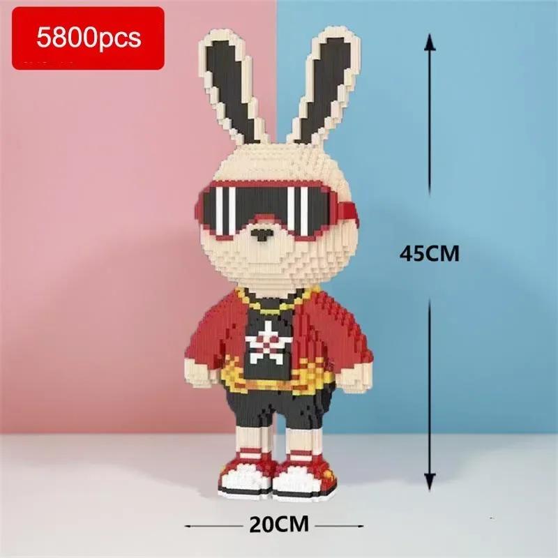 Building Blocks Bear Kids Playthings Cartoon Candy Rabbit Block Micro Bricks Boys Girls Christmas Birthday Present