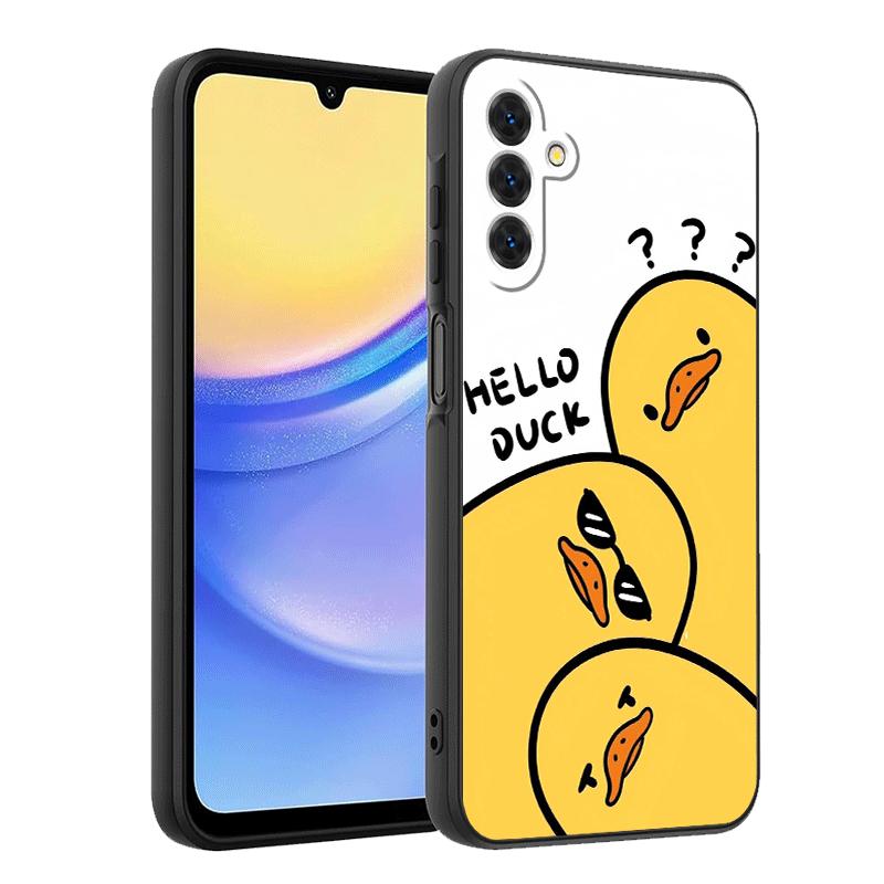 Funny Cute Cartoon Duck Soft Phone Case for Samsung A17 A37 A57 A16 A26 A36 A56 A15 A25 A35 A55 A14 A24 A34 A54 A13 A23 A33 A53