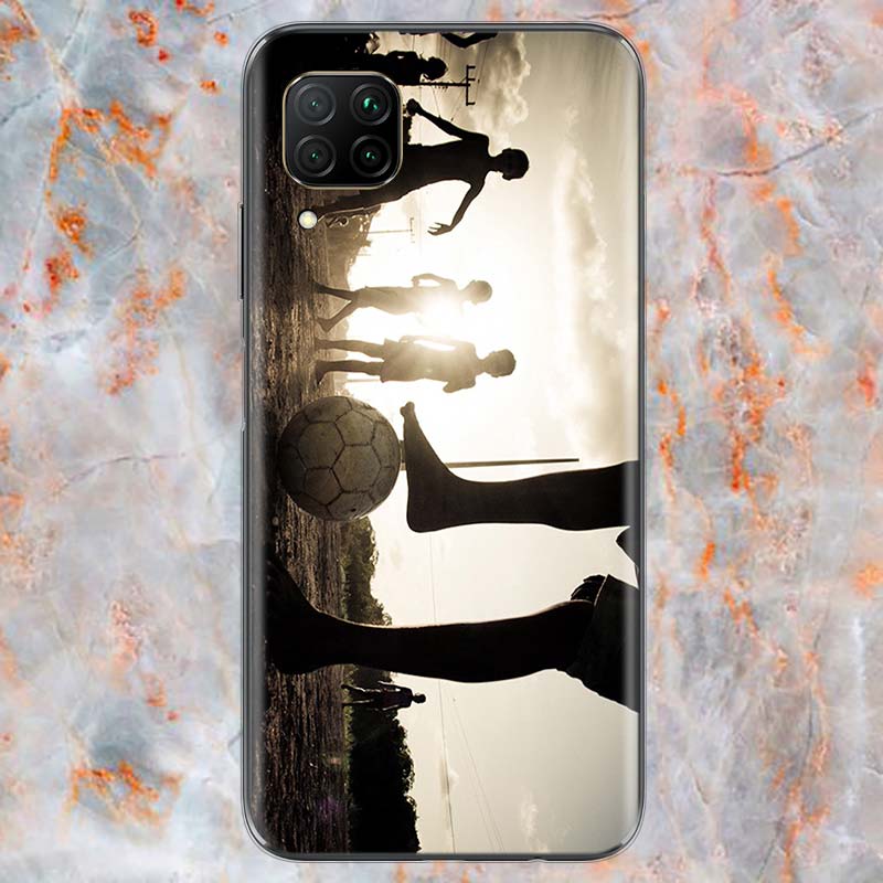I love Fire football For Huawei Mate 40 30 20 20X 10 RS P Smart 2021 2020 Z S Pro Plus Lite 2019 Phone Case Shell