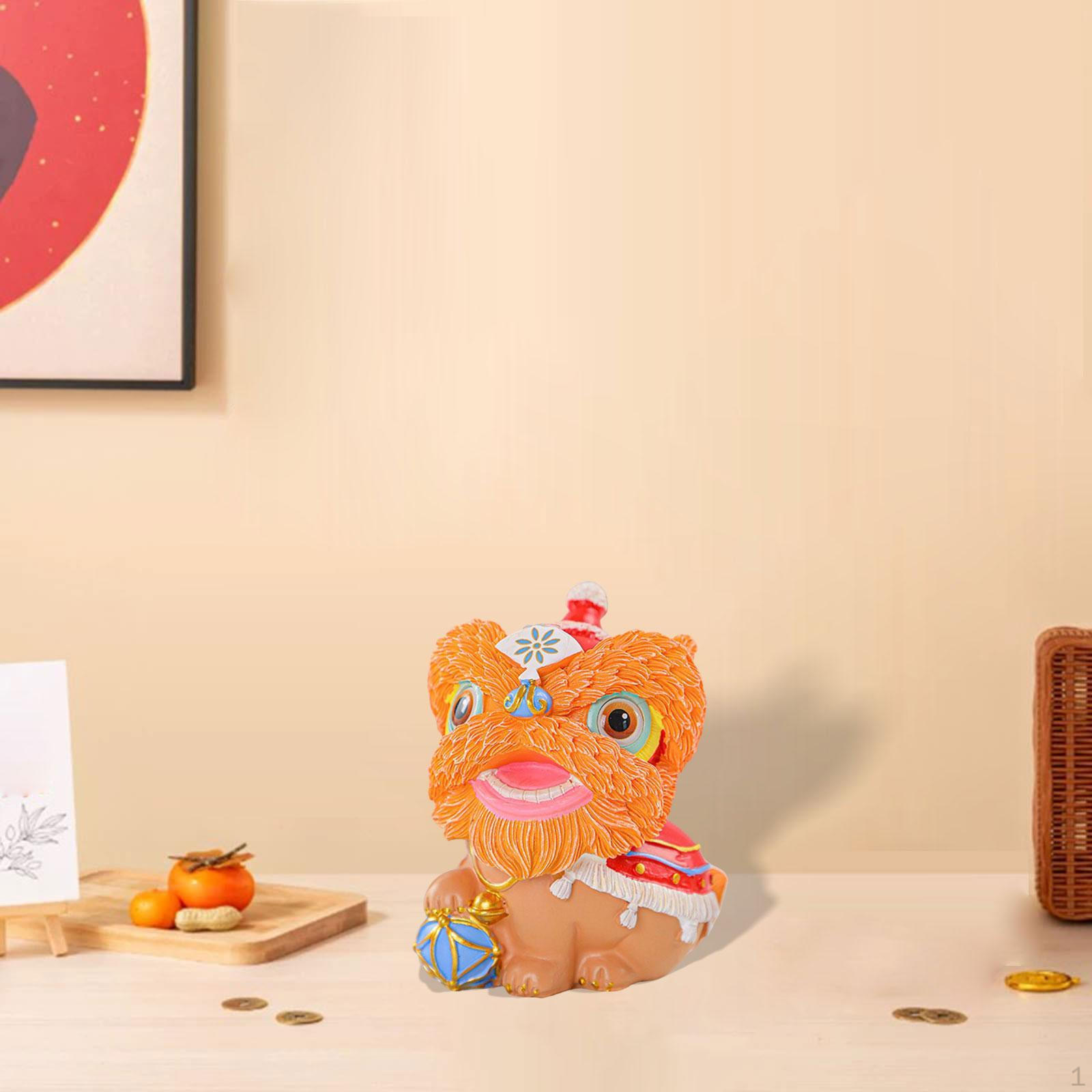 

Китайский танец льва статуя животное скульптура смола подарок на новоселье украшение весенний фестиваль