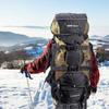 Sportrucksack, 80 l, großes Fassungsvermögen, wasserdicht, für den Außenbereich, Katastrophenschutz, Klettern, Reisen [World Online] [HAWK GEAR] (Dunkelgrau)