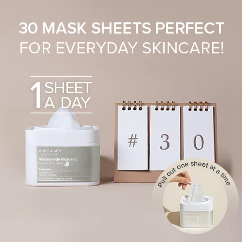 Mary&May Niacinamide Vitamin C Brightening Mask (30ea)