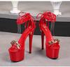 Wysokie obcasy szpilki seksowne bardzo wysokie sandały damskie letnie buty damskie sandały seria 1986 18cm obcas 5cm platforma LFD