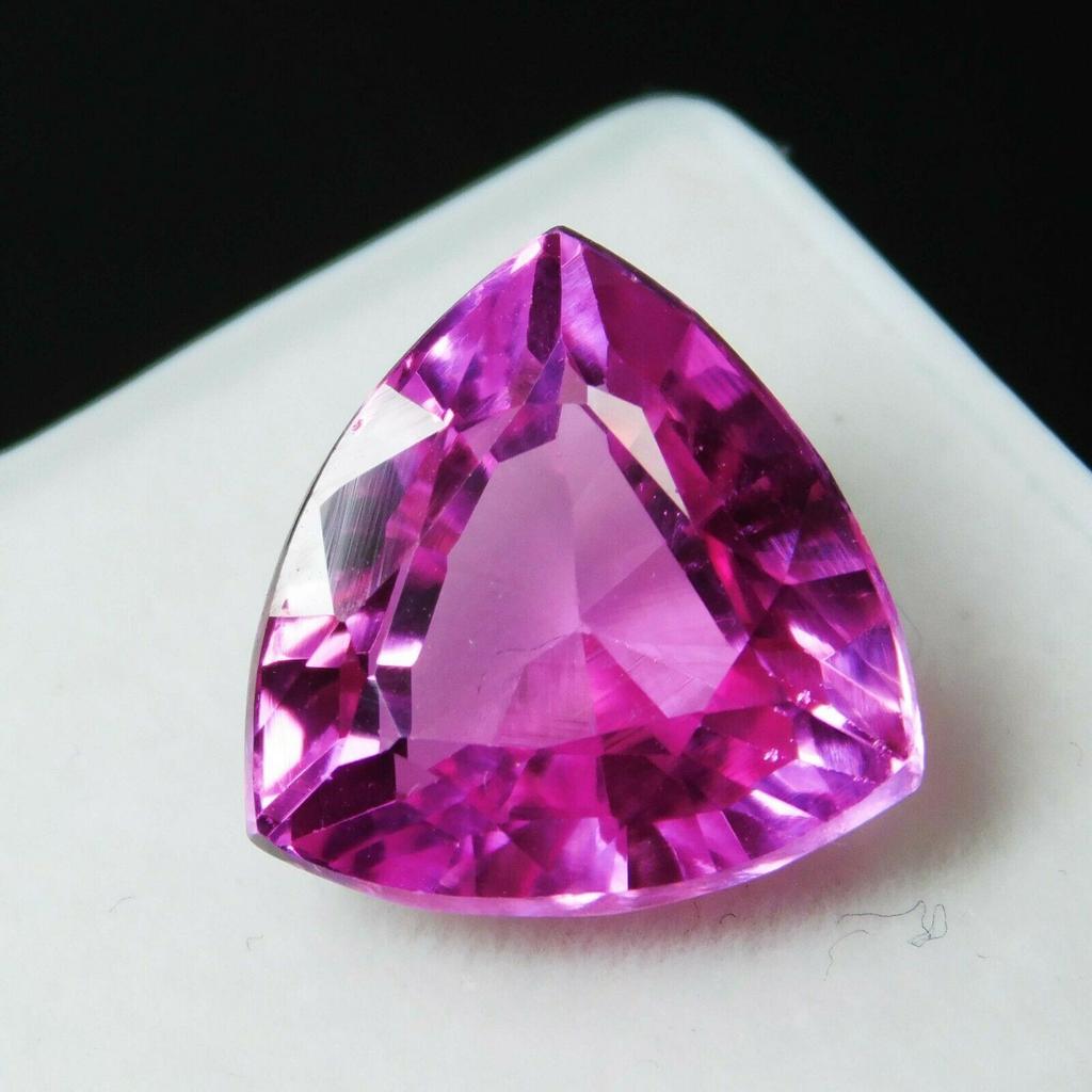 PRECIOUS Pink SAPPHIRE 8.20 Carat Natural Trillion Cut Loose Gemstone CERTIFIED