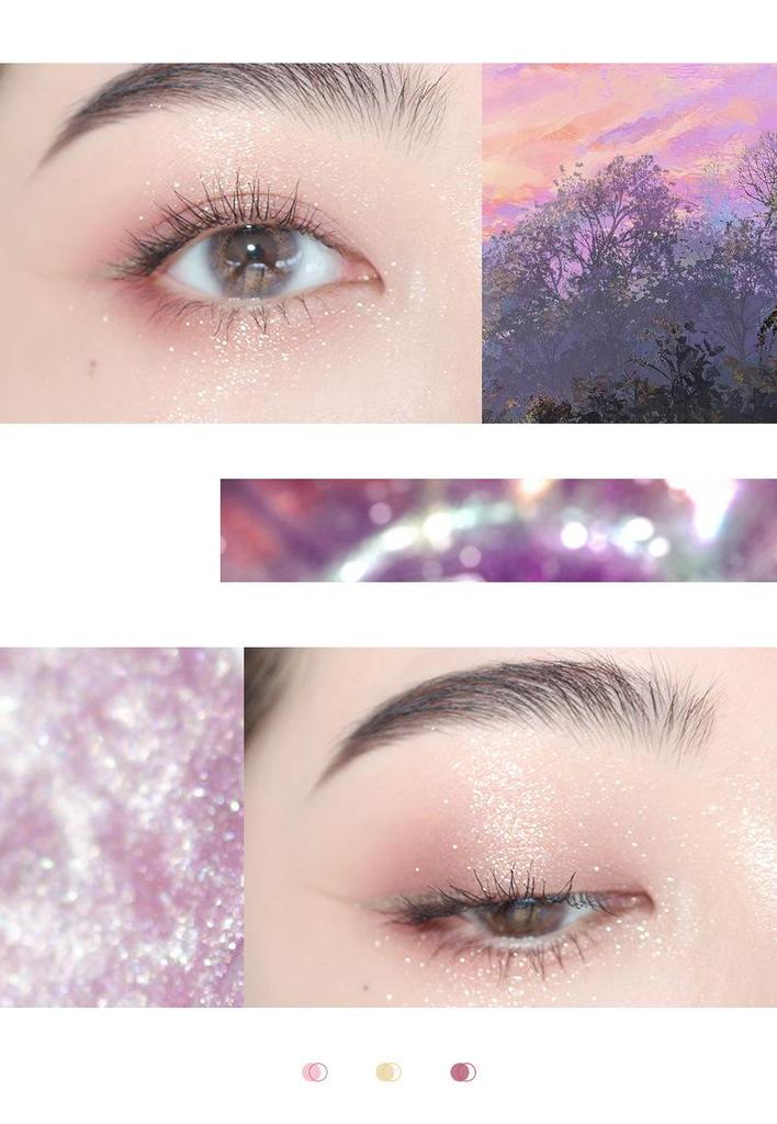 NOVO Nine-Color Earth Tones Eyeshadow Palette: Shimmer, Matte, Fine Glitter, Blendable, Student-Friendly.