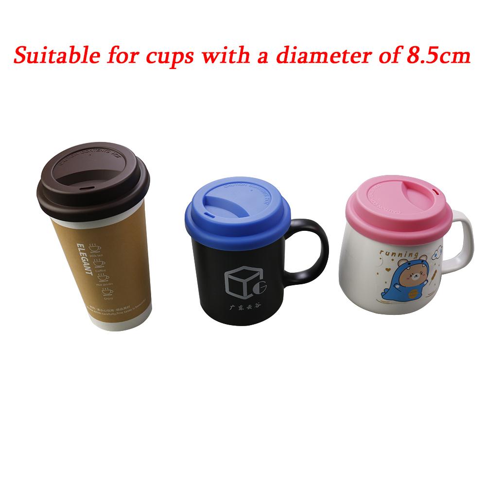 1PCS 9cm Universal Reusable Silicone Cup Lids Fresh Cover Silicone Insulation Anti-Dust Cup Cover Coffee Mug Lids Cup Sleeve