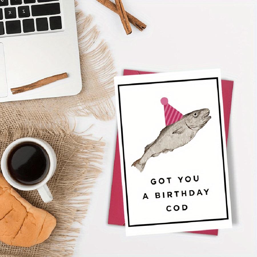 1pc Funny Birthday Greeting Card With Envelope, Humorous Word Game Card, Prank Gift For Him/Her To Send To Family, Friend, Classmate