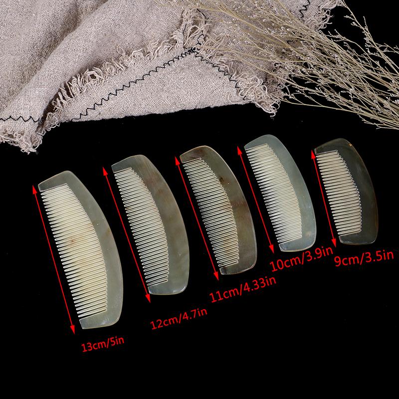 1*Natural Amber Ox Horn Comb Hair No Static Health Care Brush Hairdressing Comb