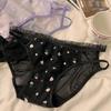 Sweet Style Hollow Out Sexy Underwear for Women In Summer Thin Mesh Low Waist Embroidered Triangle for Women