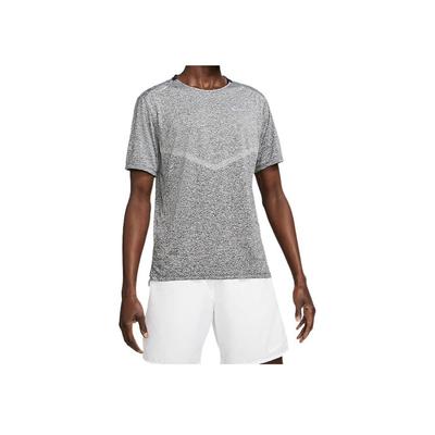 Dri-Fit Rise 365 Priedušné Tielko s Potlačou s Krátkym Rukávom a Okrúhlym Výstrihom Pánske Topy Sivé CZ9185-011