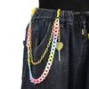 Candy Color Double Layer Resin Belt Chain With Heart Lollipop Decor For Unisex Adults