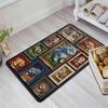 Feline Portraits Pattern Rug Floor Mat for Living Room or Bedroom Soft and Comfortable Carpet a Gift for Birthday and Holiday.