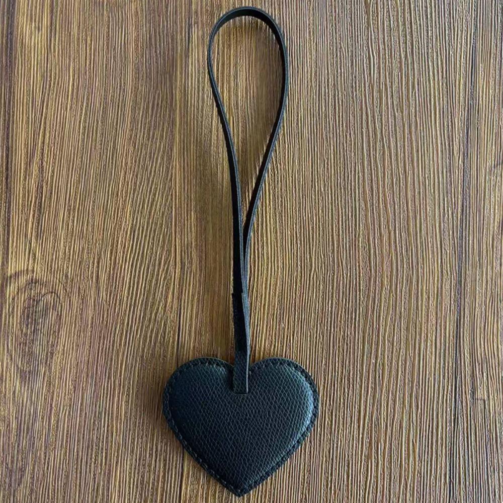 Hanger Pu Leather Heart Pendant Heart Shaped Bag Decoration Lovely Bag Charm Bag Accessory