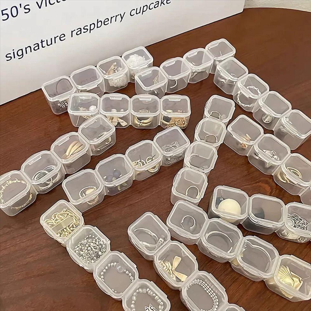 Transparent Adjustable Organizers 56 Grids Storage Desk Organizer New Jewelry Box Earring