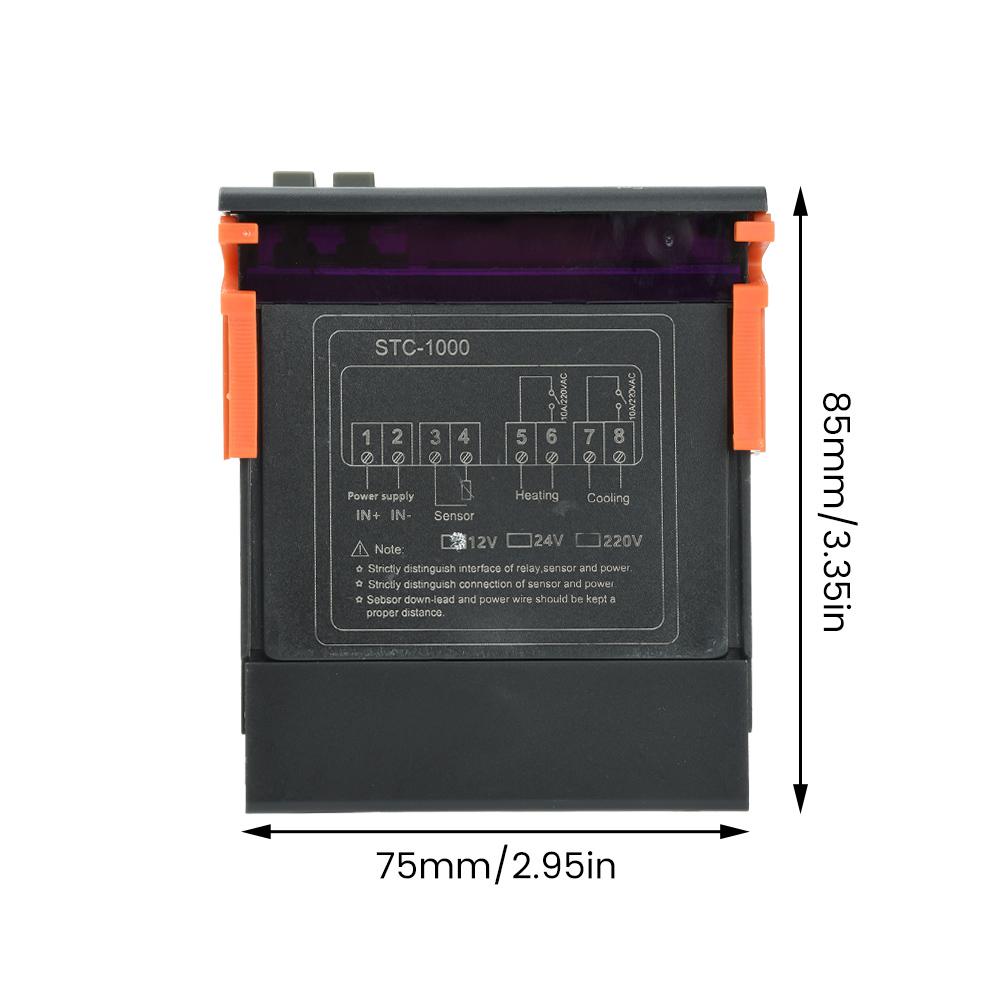 STC-1000 Digital Temperature Controller With NTC Sensors AC 220V DC12V 24V Thermostat Controller for Incubator Refrigerator