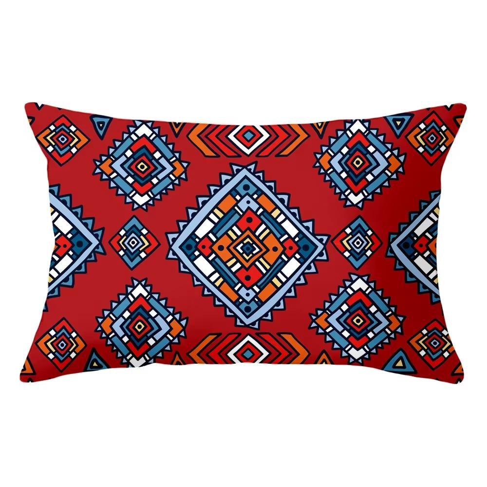30X50 Bohemian Ethnic Style Pattern Print Decoration Living Room Back Home Polyester Rectangular Pillowcase Sofa Cushion