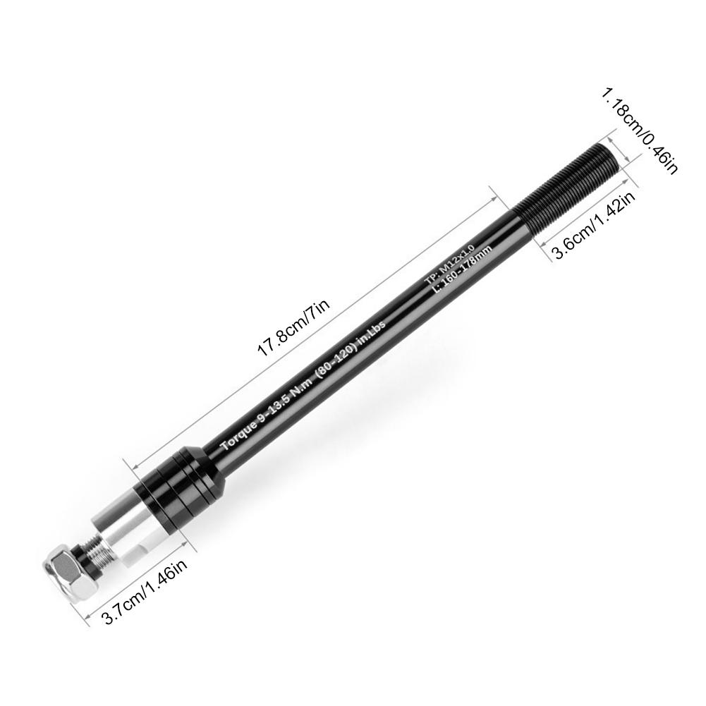 

Bike Front Fork Axle 160-178MM P1.0 Bike Trailer Hitch Thru Axles Adapter Replacement Bicycle Trailer Axle Cycling Accessories чорний