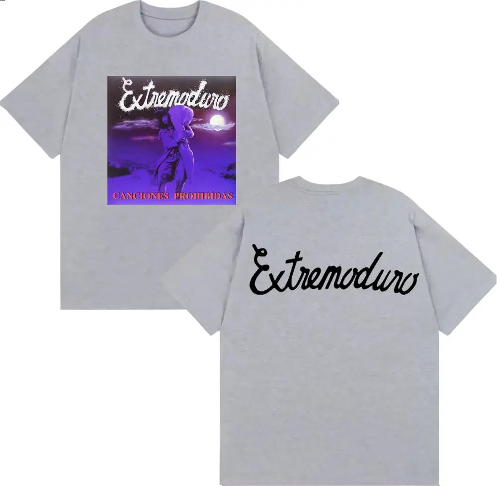 Rock Band Extremoduro Canciones Prohibidas T Shirts Mens Clothing Harajuku Hip Hop Punk T Shirt Cotton Casual Oversized Tshirt