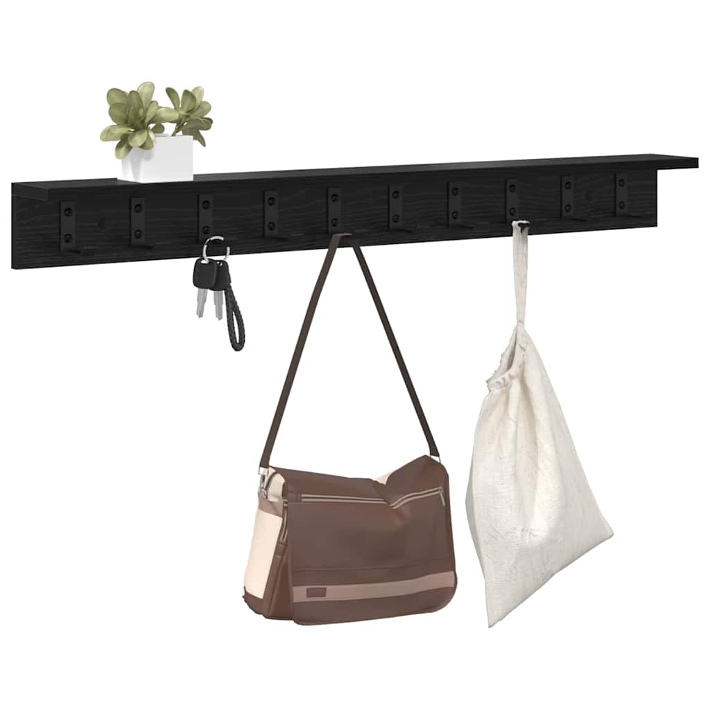 Wall Mounted Nightstand Wall Bracket Black Oak Effect