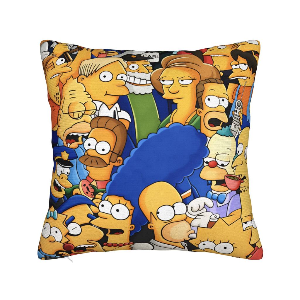 Pillow Cover SSimpsons Family Haunted House Halloween  Vintage Pillow Case For Sofa Bedroom Home Decor Pillowcases