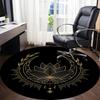 1pc Lotus Moon Office Round Area Rug, Indoor Mat Suitable For Office, Under Office Chairs Bedroom Living Room Home Decor, Room Deco 155