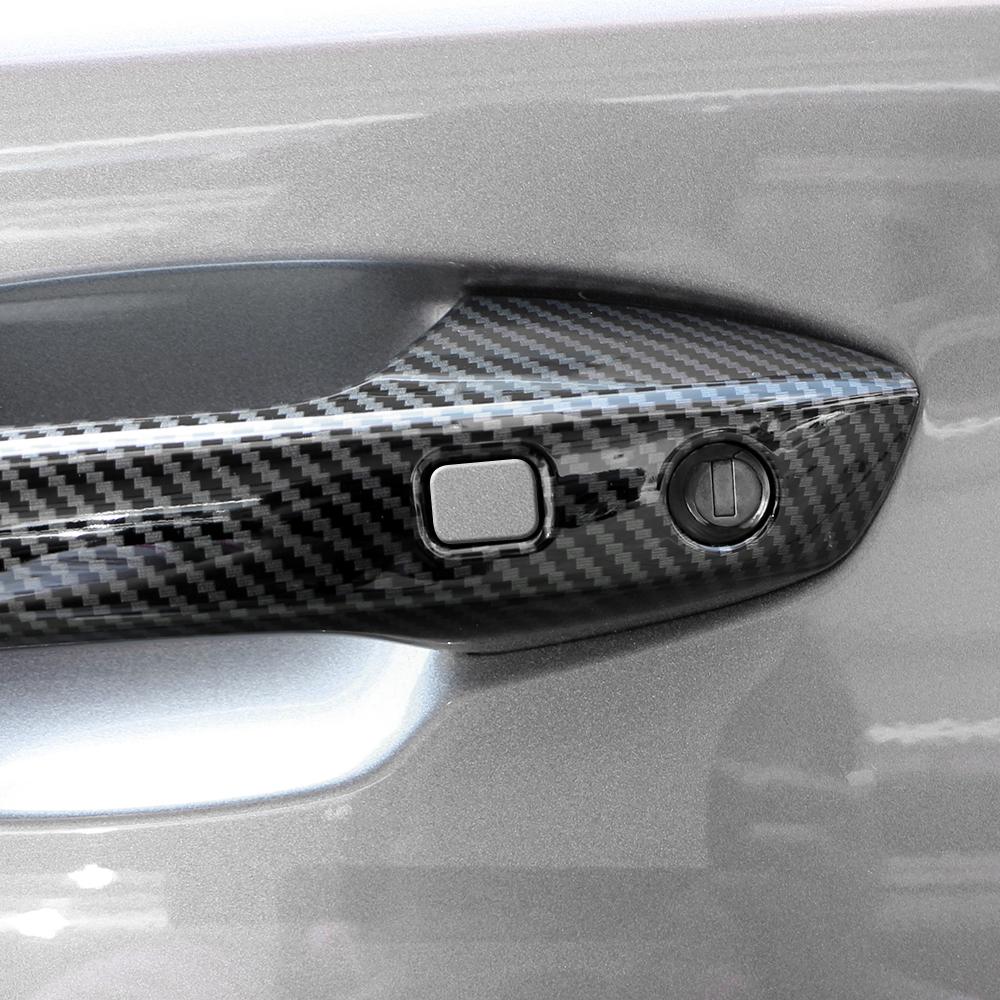 Bilens Ytterdörrhandtagsskydd Klistermärke Trim för BYD Atto3 Atto 3 2025 2025 2025 ABS Imitation Kolfiber Dekoration RHD/LHD