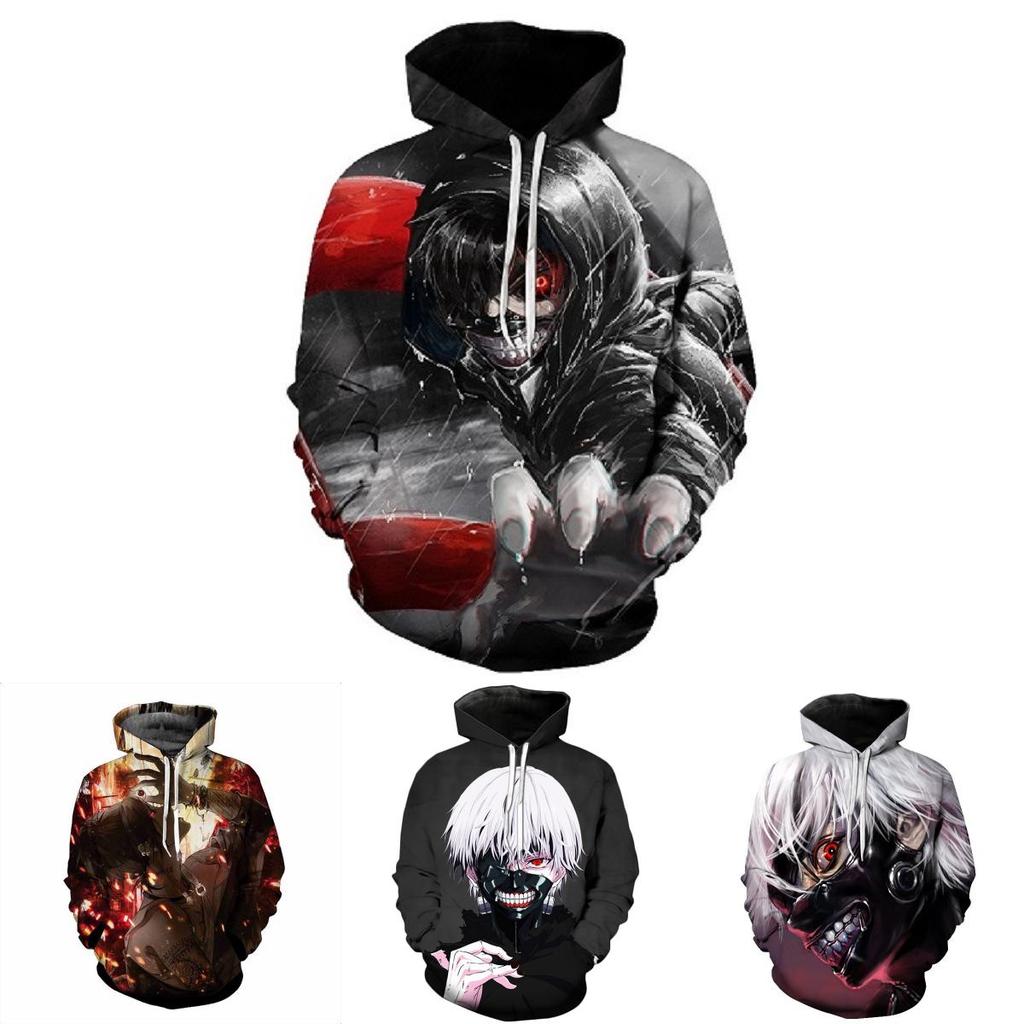 Sweatshirt Tokyo Unisex Ghoul Cosplay Sweater Capuche Sweat Hoodie Pullover