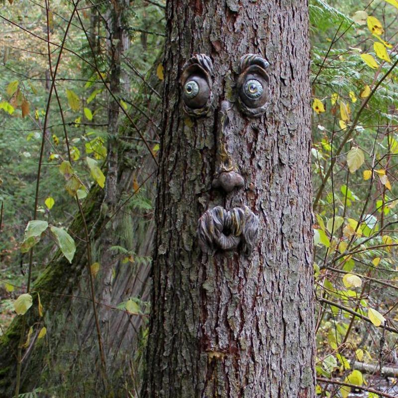 Tree Trunk Facial Feature Decoration Tree Eye Organ Set Outdoor Courtyard Pendant Design Home Tree Face