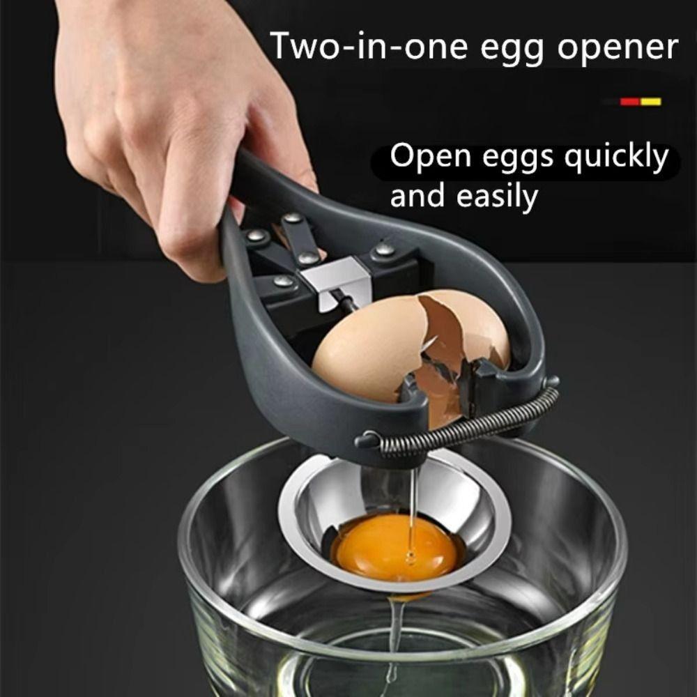 Manual Egg Separator 304 Stainless Steel Egg Shell Cutter Effortless Egg Opener  Baking Tool