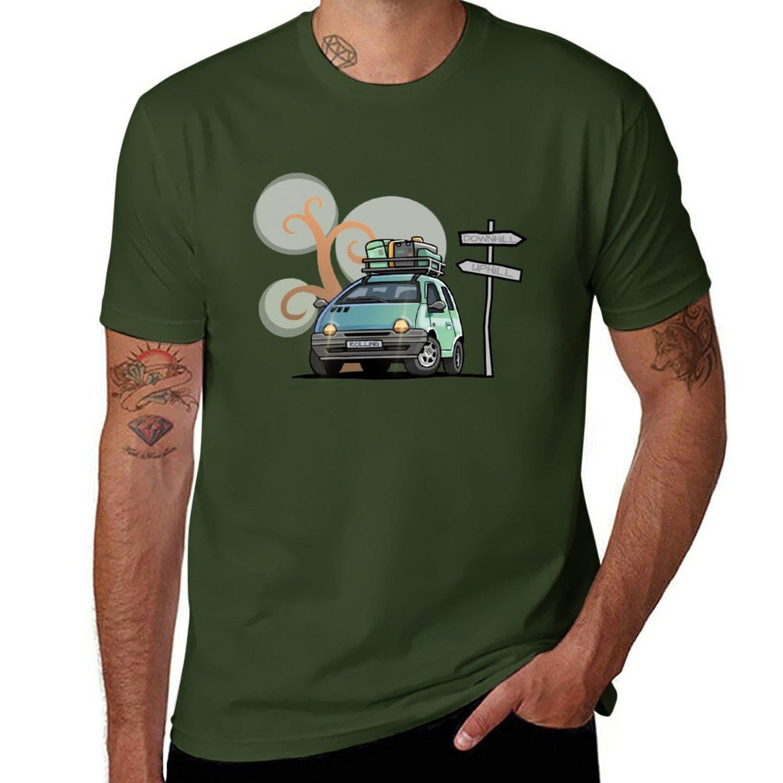 GUOYAN TOP Nieuw ROLLING TWINGO T-shirt voor jongens, witte t-shirts, sneldrogend shirt, heren Champion t-shirts 3XL