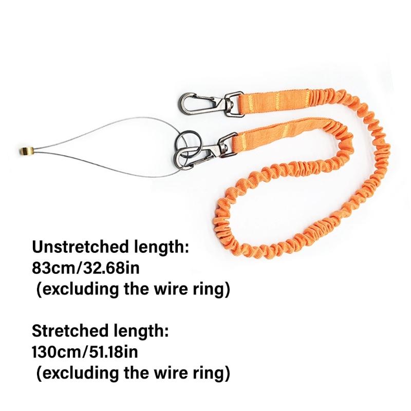 Thicken Bungee Tethers Tool Lanyard With Two Buckles Strap Anti-Falling Safety Rope Climbing Restraint Lanyard