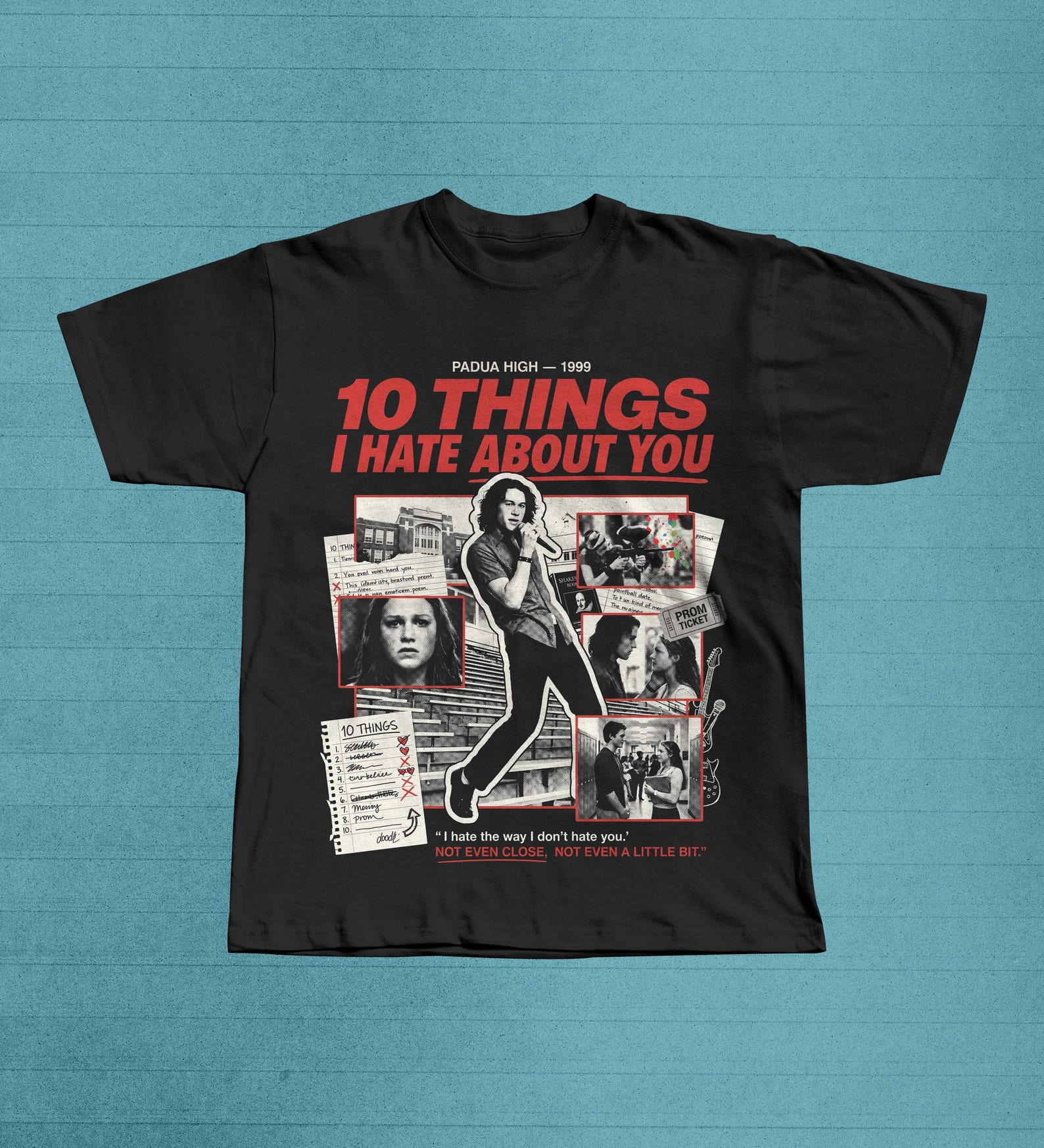 10 Things I Hate About You Shirt, Vintage 90s Rom Com Tee, Patrick Verona Movie Tee, Film Lover Gift L