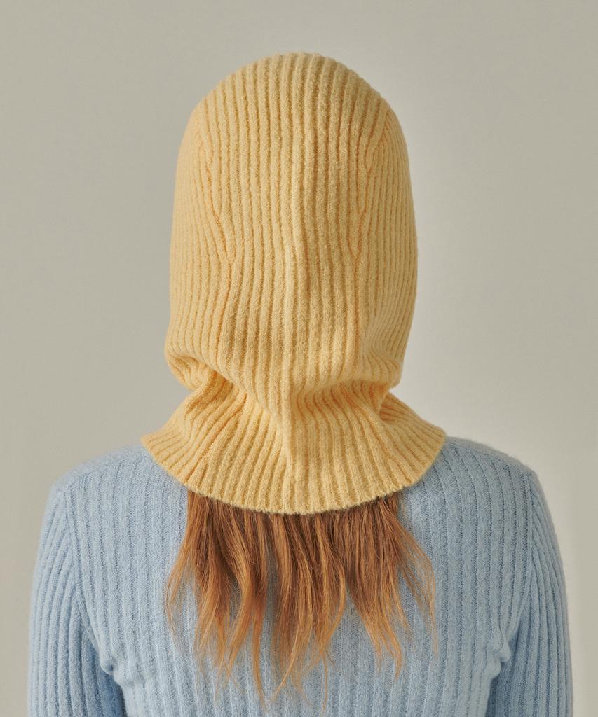MUSINSA STANDARD WOMAN Women'S Soft Boucle Knit Balaclava [Yellow]
