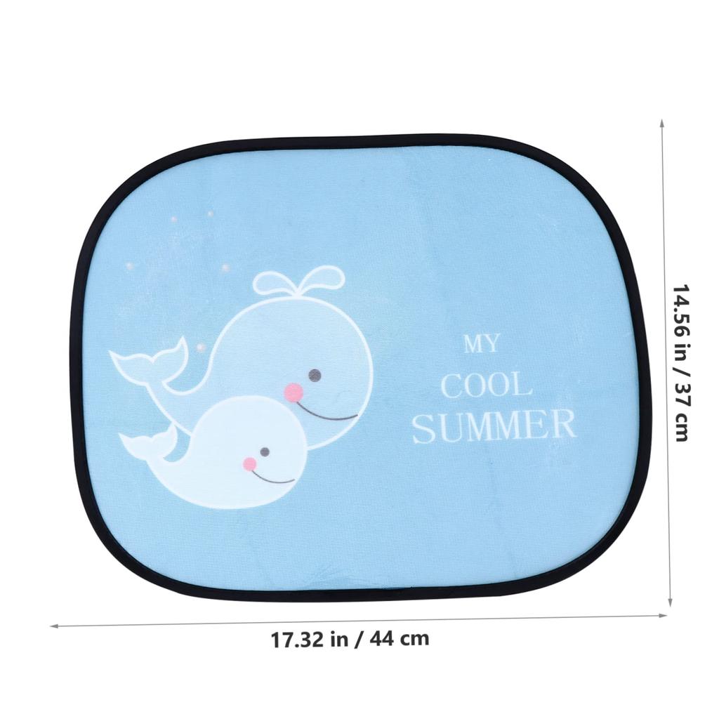 Vaguelly 2pcs Kids Car Sun Shade Cartoon Design Sun Shade Cut