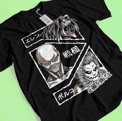 Koszulka Atak Tytanów Koszulka Warhammer Eren Mikasa T-shirt Levi AOT Erwin Tee