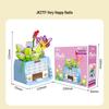 Jiaqi Retro TV Assembled Succulent Building Blocks Model JK2715