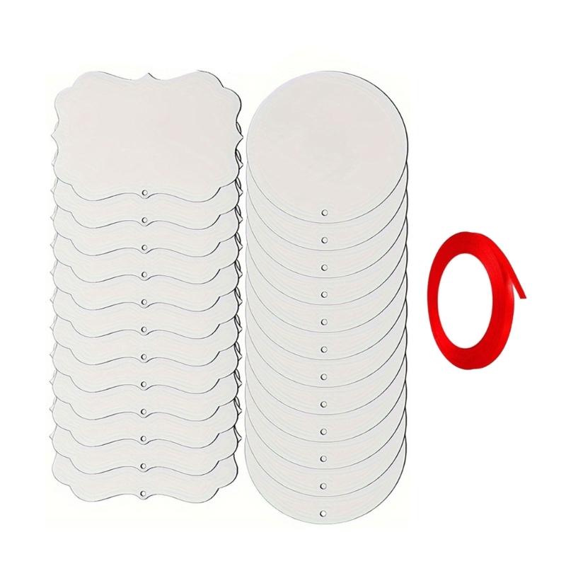 

24 шт. акриловые украшения сублимационные заготовки двухсторонние термопереносные подвесные кулоны праздничные елочные украшения