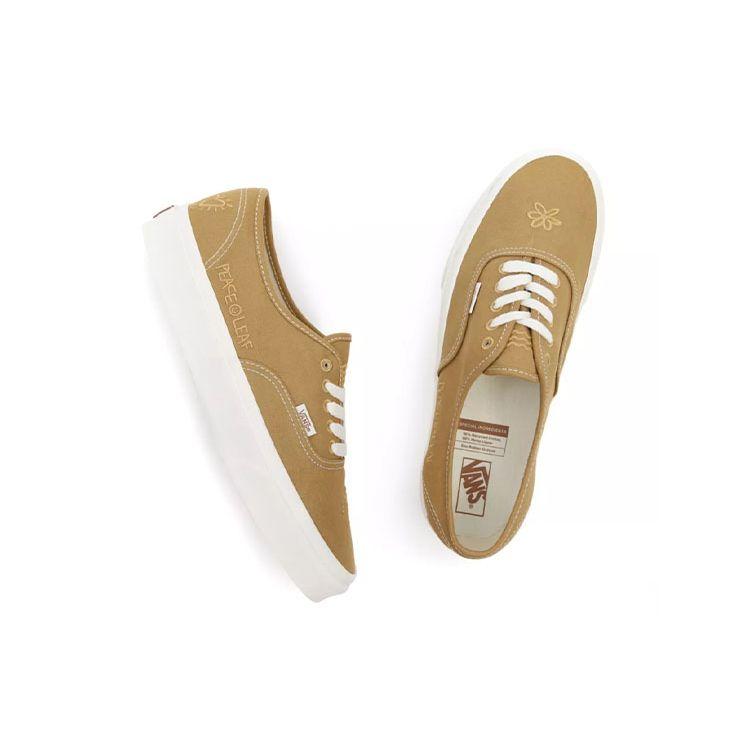 Vans Autentisk Eco Theory - Peace Leaf Men Joggesko Brun Sennep-Gull Ekte-Hvit VN0A5KRDASW