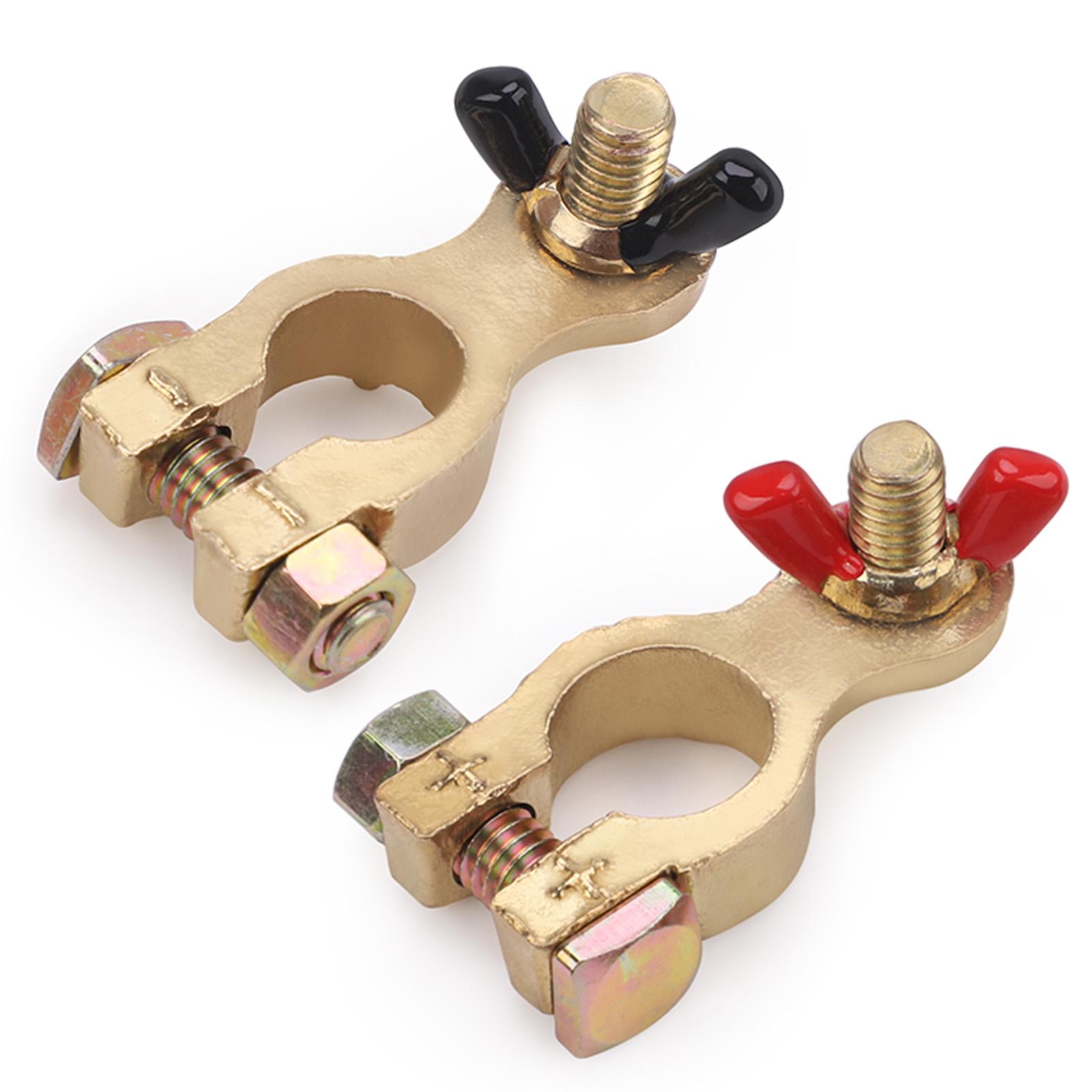 1Pair Car Battery Terminal Clamps Connector Battery Clamp Car Quick Release Battery Clip Brass Connector