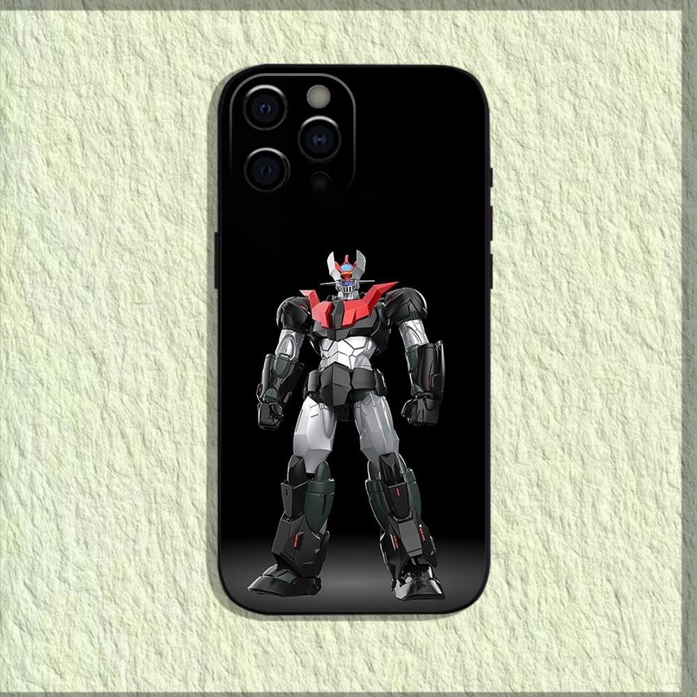 Anime M-Mazinger Z Robot Phone Case For iPhone 16,15,14,13,12,11,Pro,X,XS,Max,XR,Plus,Mini Soft Black Cover